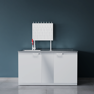 Мойка лабораторная металлическая ЛК-1500 СМС-Г (кол-во раковин - 1)